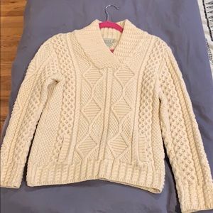 Aran cable knit sweater